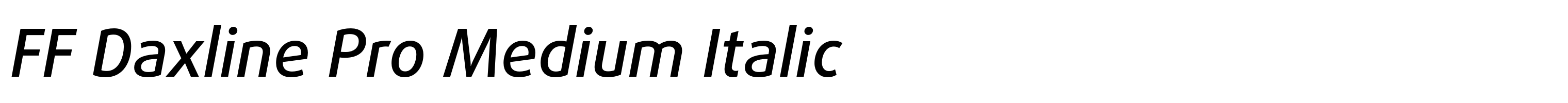 FF Daxline Pro Medium Italic